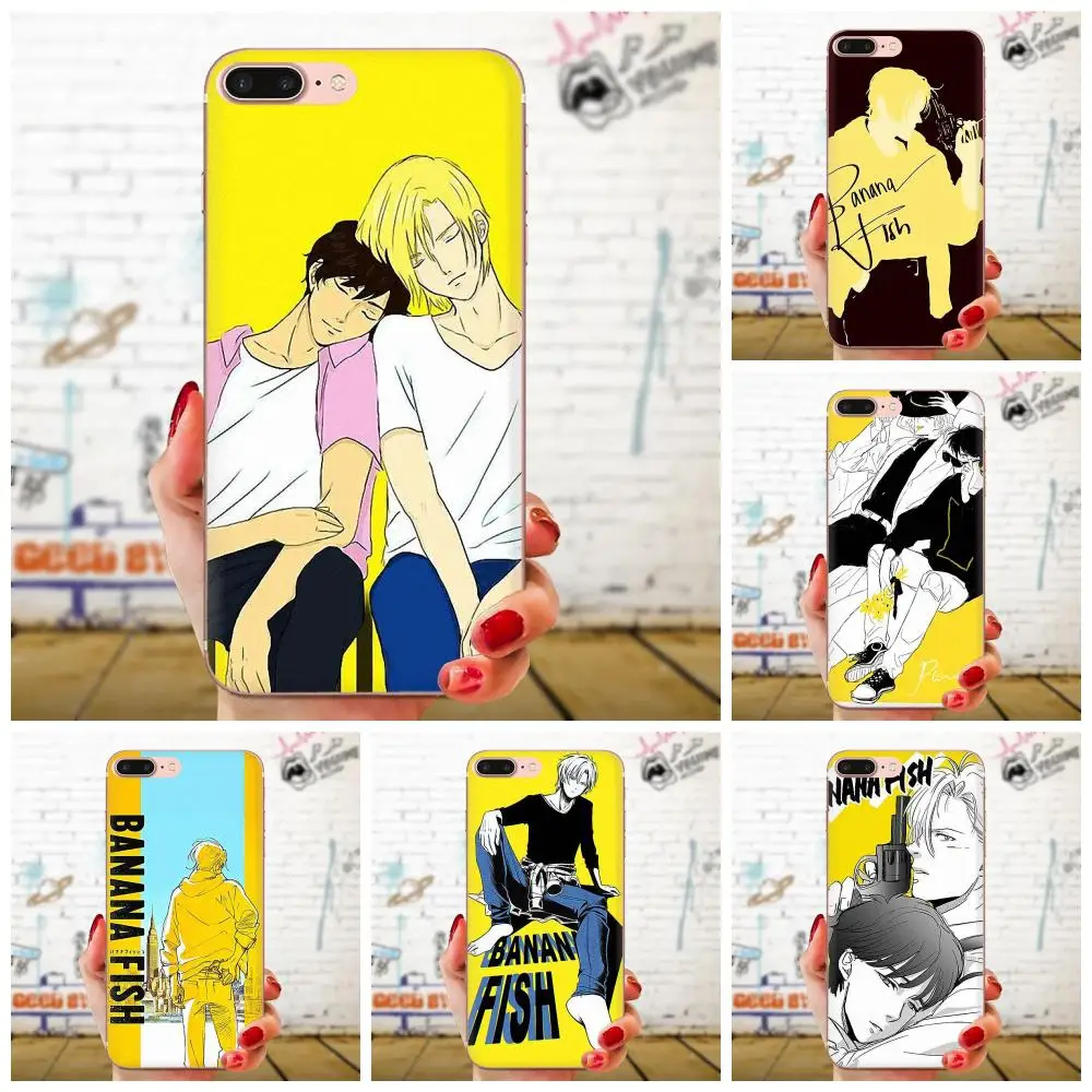 For Samsung Galaxy A01 A51 A71 S20 Ultra S11 S11E S10 Plus Special Offer Vertical Phone Case Banana Fish | Мобильные телефоны и
