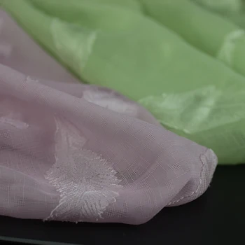 

Swissdot Chiffon Jacquard Dress Cosplay Fabric Feathers Chinese Elements Floral Pattern