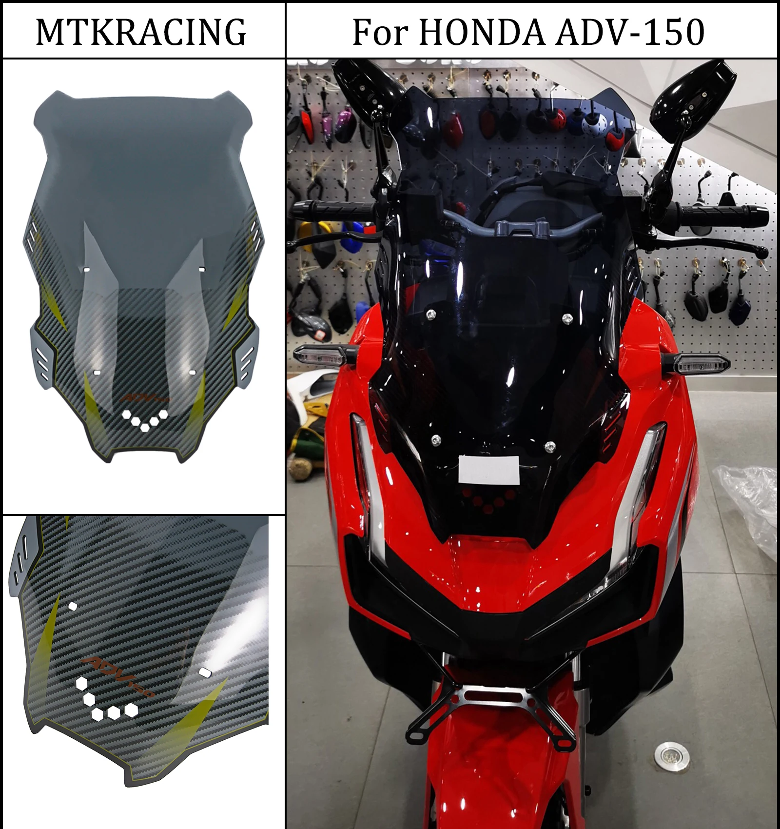 MTKRACING для HONDA ADV150 ADV 150 переднее ветровое стекло алюминиевые ветровые дефлекторы