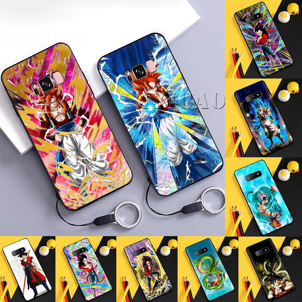 Гоку y Вегета синий мягкий чехол для samsung S6 S7 край S8 S9 S10 плюс S10e Note 8 9 10 | Мобильные