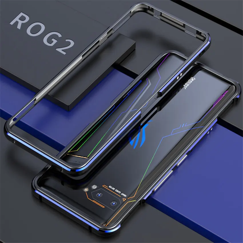 Для ASUS ROG 2 ROG2 чехол металлический каркас двойной цвет Алюминиевый Бампер Защитный чехол для ASUS ROG Phone II чехол