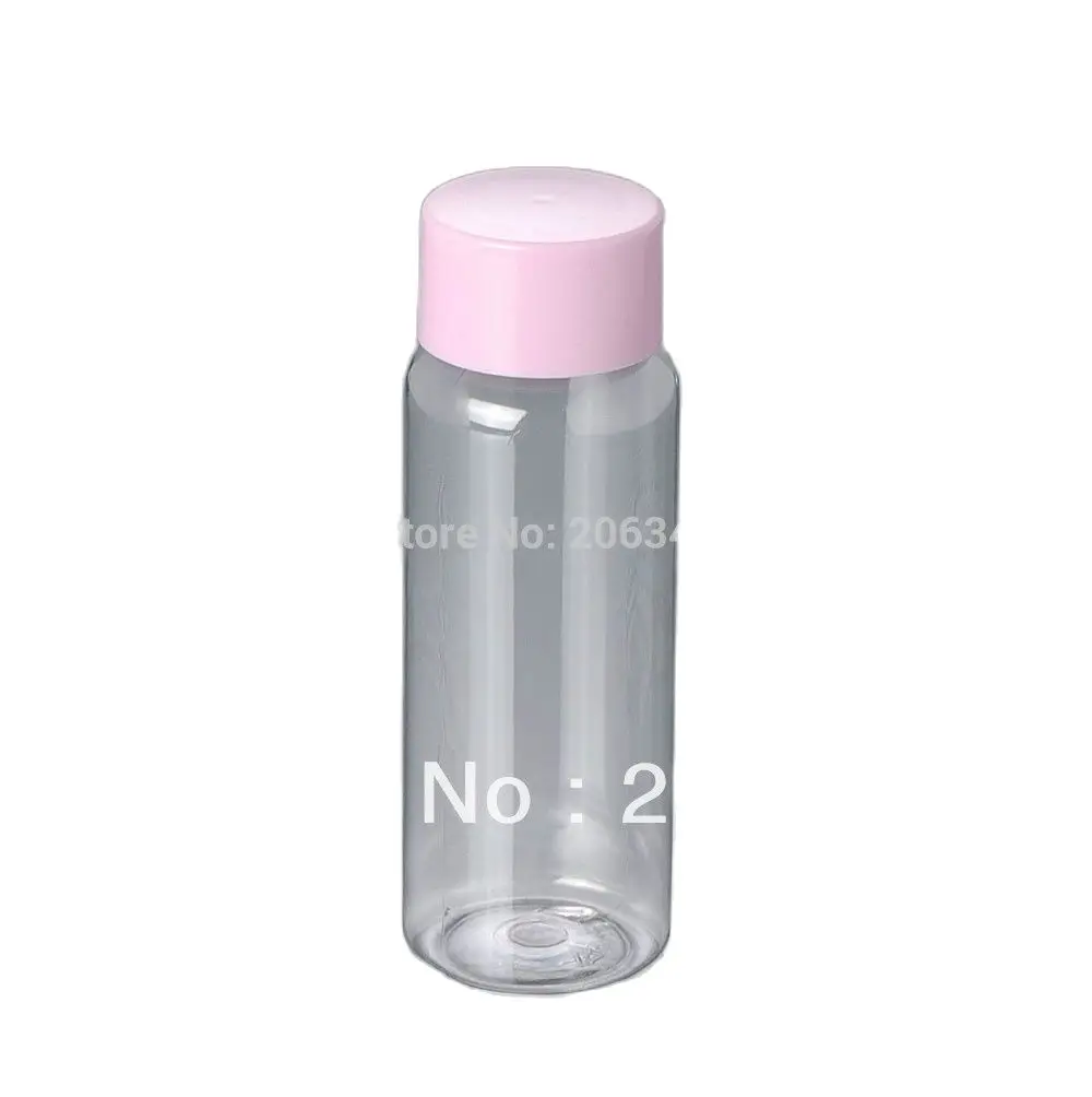 

100ml TRANSPARENT/WHITE PET BOTTLE or blue toilet water bottle or lotion bottle with black lid