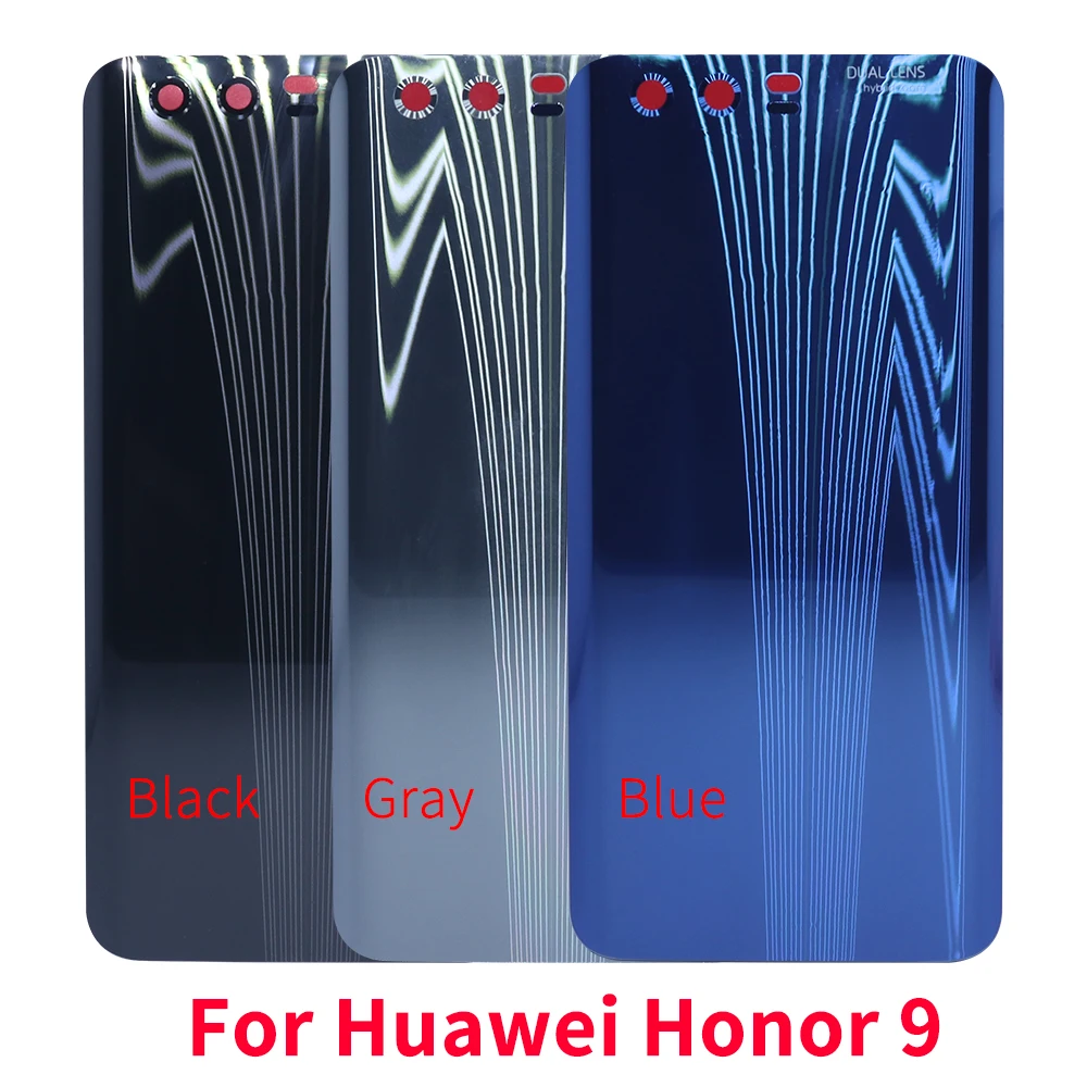 Стеклянная задняя крышка батарейного отсека для Huawei Honor9 панель подходит Задняя