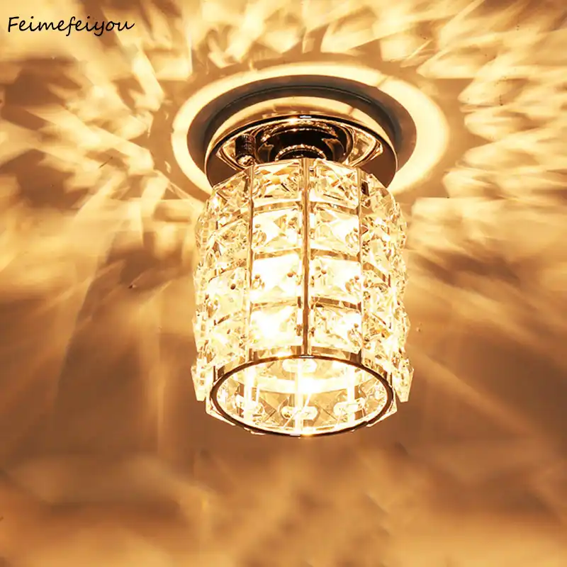 modern crystal flush mount lighting