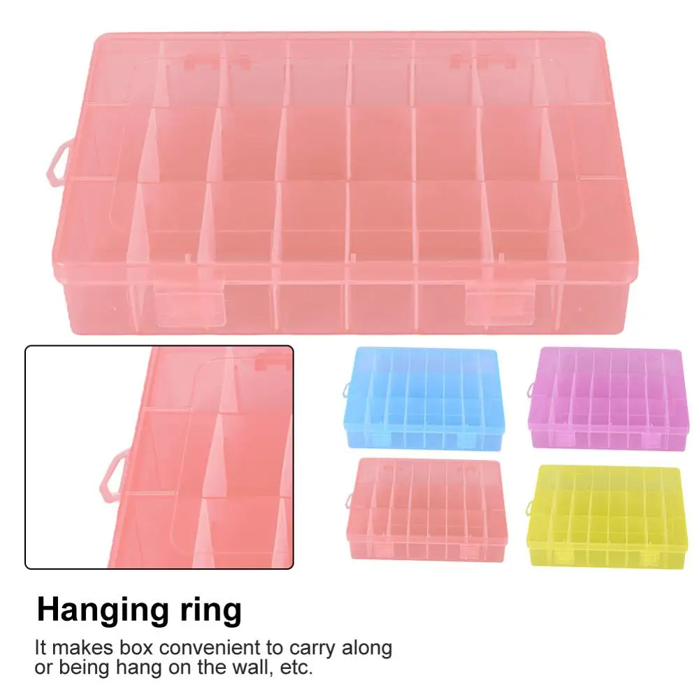 Регулируемый пластиковый чехол с 24 отделениями для ювелирных украшений|Упаковка