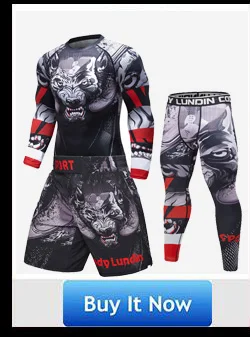 Boksen/набор компрессионных футболок с 3D орангутангом Afdrukken Rashguard Kickboksen Strakke футболки Broek Muay Thai MMA Fightwear