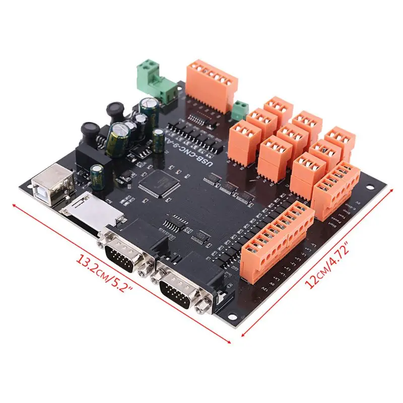 USB 9 Axis 100 кГц чпу шаговый двигатель контроллер коммутационная плата с MPG интерфейсом для гравировального станка