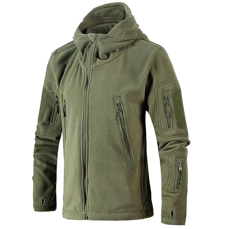 Нейтральное утолщенное теплое пальто флисовая куртка для пешего туризма альпинизма куртка Мягкая оболочка Тактическая Военная куртка мужская ветровка - Цвет: Army Green