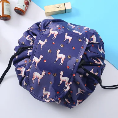 Navy Alpaca PLEEGA женская косметичка на шнурке для путешествий, косметичка, органайзер, косметичка, чехол, сумка для хранения, набор туалетных и косметических принадлежностей, коробка - Цвет: Navy Alpaca