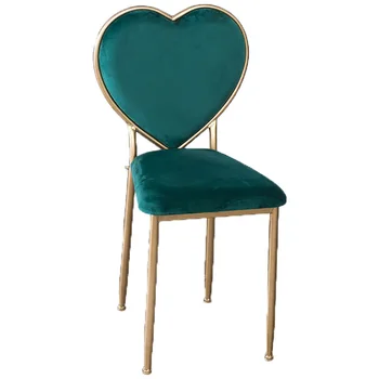 

Stool Bedroom Makeup Stool Net Red Simple Nail Chair Makeup Chair Nordic Back Meal Dressing Chair Wrought Iron