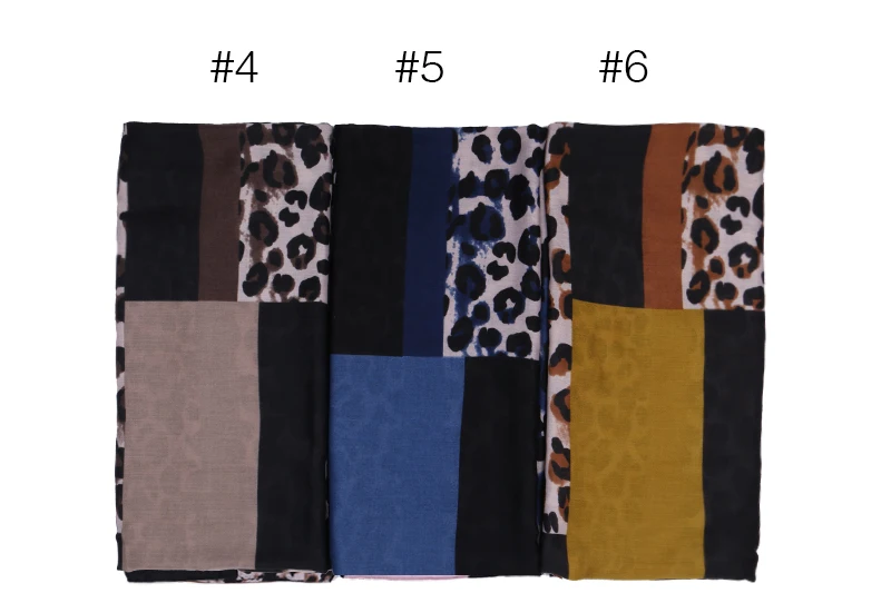 Высокое качество Леопардовый хиджаб шарф хлопок мусульманские платки простые шарфы модные шарфы-повязки 10 шт./лот