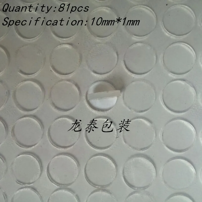 64-100 шт 10 мм x 1-5 мм прозрачный Противоскользящий силиконовый резиновый пластиковый бампер амортизатор 3 м самоклеящиеся силиконовые накладки для ног - Цвет: 10X1mmX81pcs