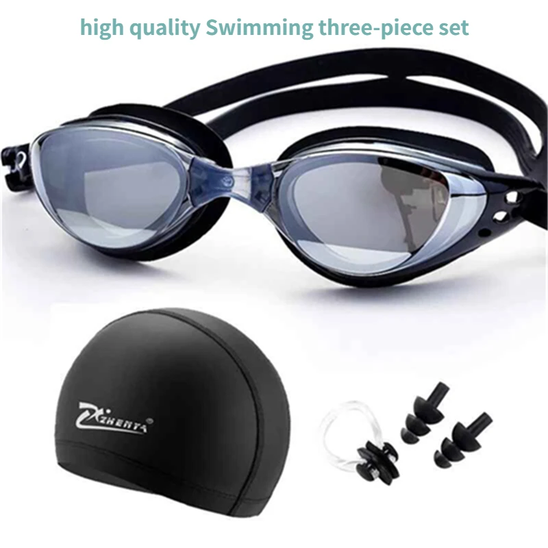 Myopia Swimming Goggles Professional Prescription Adults Pool Caps Waterproof piscina Ear plug Swim Eyewear Diving Glasses adults swimming goggles myopia men silicon swimming glasses optical anti fog adjustable swim eyewear professional water glasses