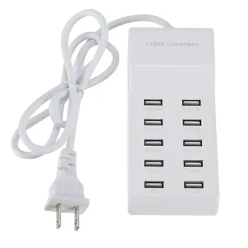 

5V/12A US High Speed 10 Ports Travel USB3.0 Charger Hub USB Splitter Charging Adapter For PC Laptop Computer