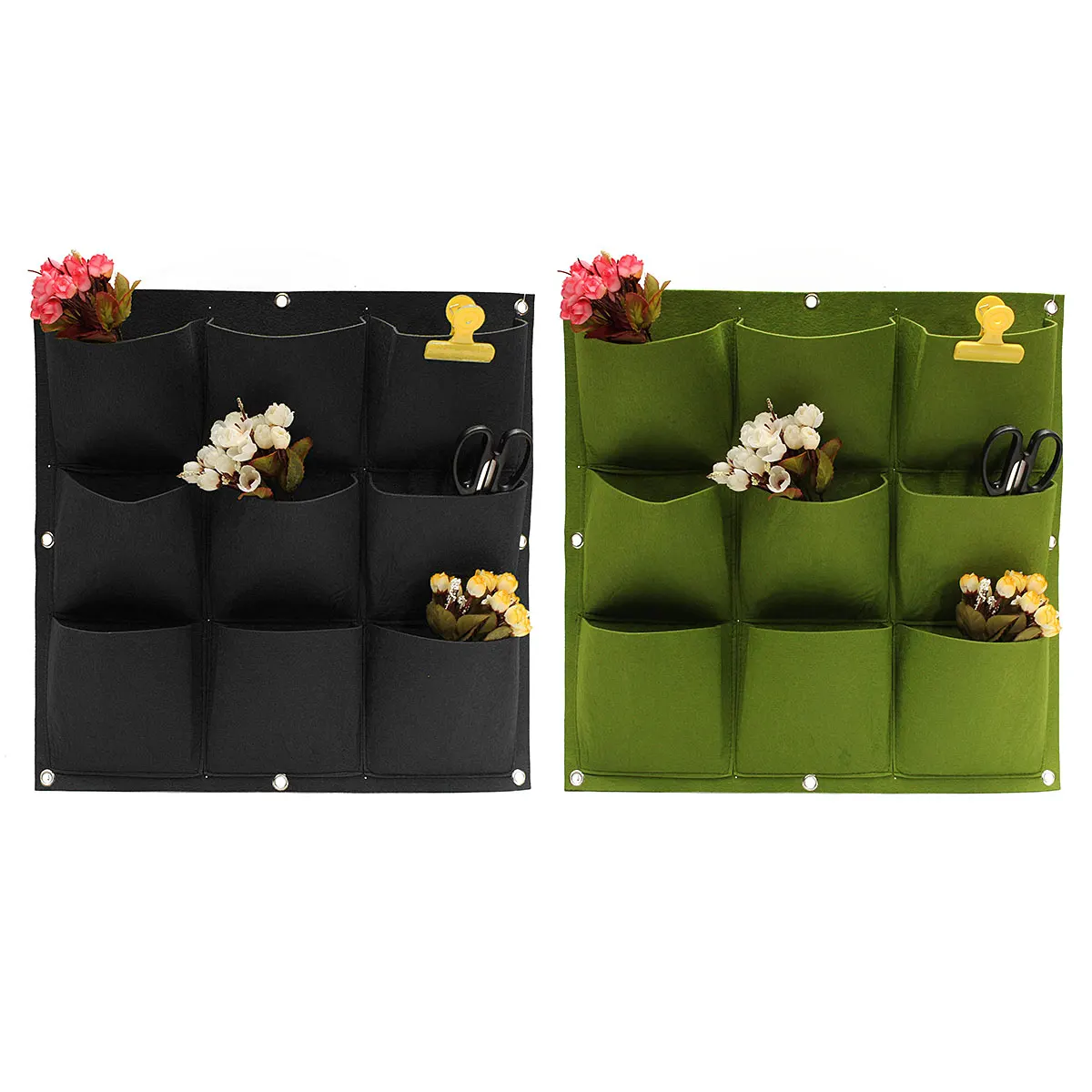 9 Pockets Garden ing Planter Vertical Garden ing Planter Bag Indoor Outdoor Wall Balcony Herbs