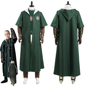 

Slytherin Green Quidditch Cosplay Costume Magic Shool Uniform Outfits Halloween Carnival Suits