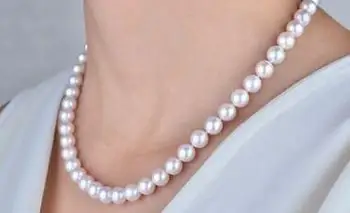 

AAA 7-8 mm PERFECT round classic south sea white pearl necklace 18inch