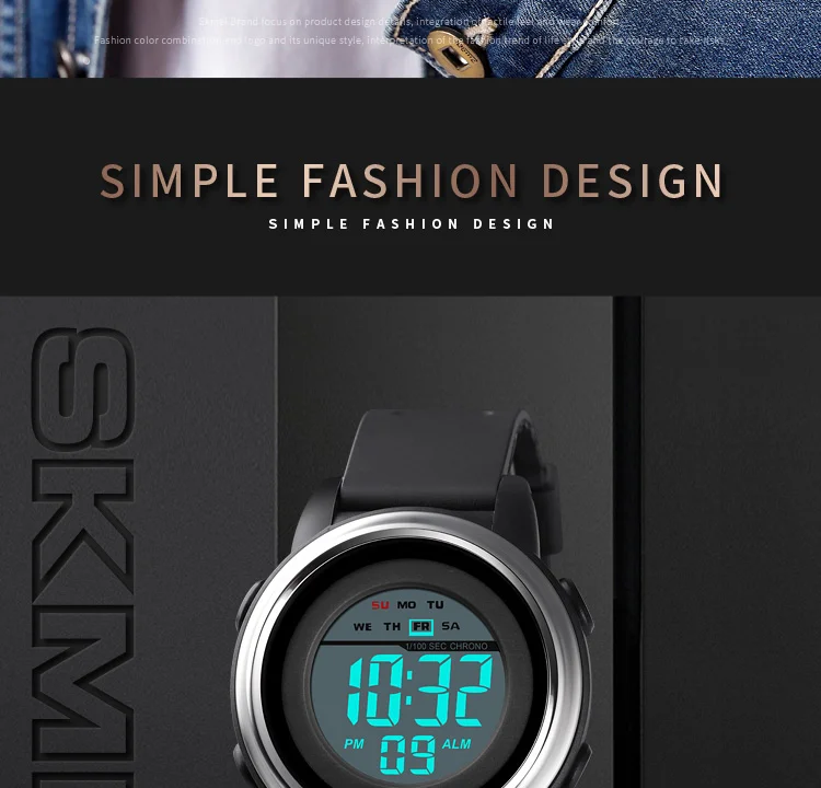 SKMEI Relogio Masculino 1594 мужские светодиодный цифровые часы с будильником, хронограф, спортивные часы для улицы, 5 бар, водонепроницаемые мужские наручные часы