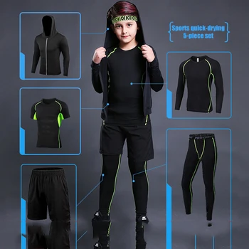 

Children's tights spring and autumn leggings quick-drying clothes basketball football clothes breathable running suit for