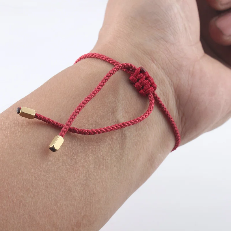 Популярный Тибетский медный браслет и браслеты для мужчин и женщин ручная работа счастливая веревка простые регулируемые браслеты ювелирные изделия
