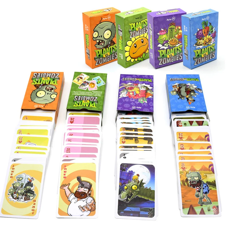 55 pièces plantes vs Zombie personnages cartes de Poker PVZ carte de jeu Poker jeu de société carte de jeu cadeau créatif