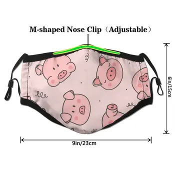 

Dust Masks Face Cover Many Times Using Pink Cute Pig ,Washable And Reusable