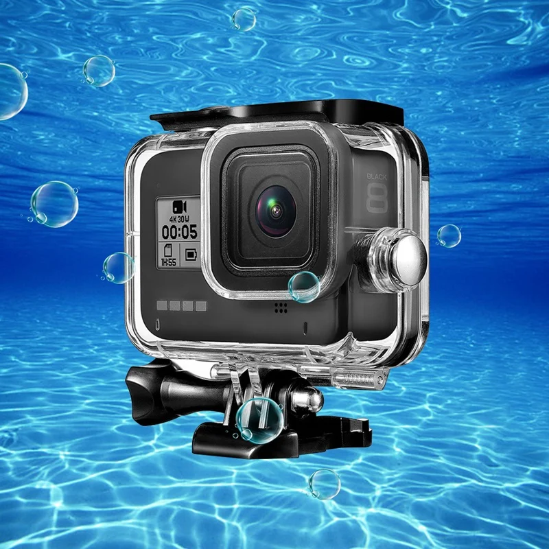 FULL-Accessories Kit for Gopro 8 Waterproof Case Screen Protector Frame Protective Case for GoPro Hero 8 Black Sets Accessories