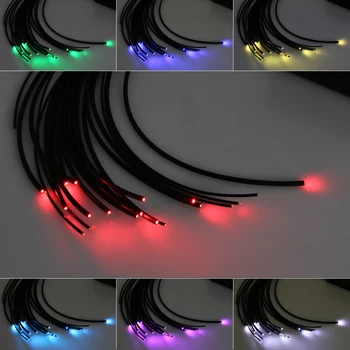 

5mX Black Plastic PMMA End Glow Fiber Optic Cable light Illumination decoration inner 1.0mm