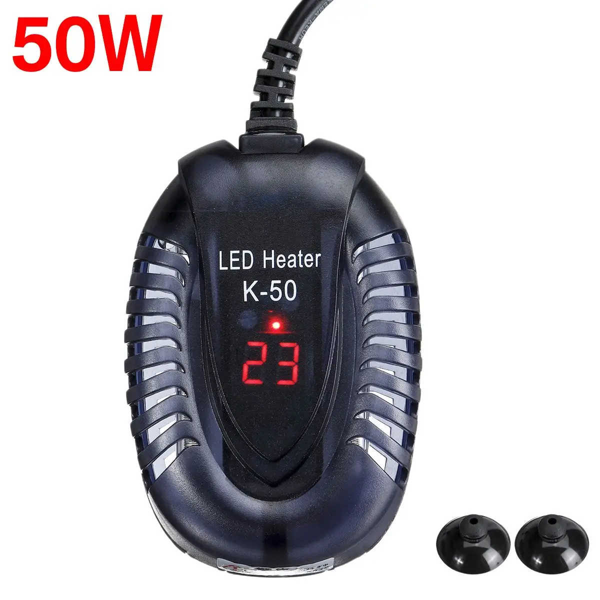 50W 25 Вт/50 Вт/75 Вт/100 Вт аквариумный нагреватель, электрические нагревательные стержни, светодиодный цифровой регулятор температуры, Нагреватель аквариума для черепах - Цвет: 50W