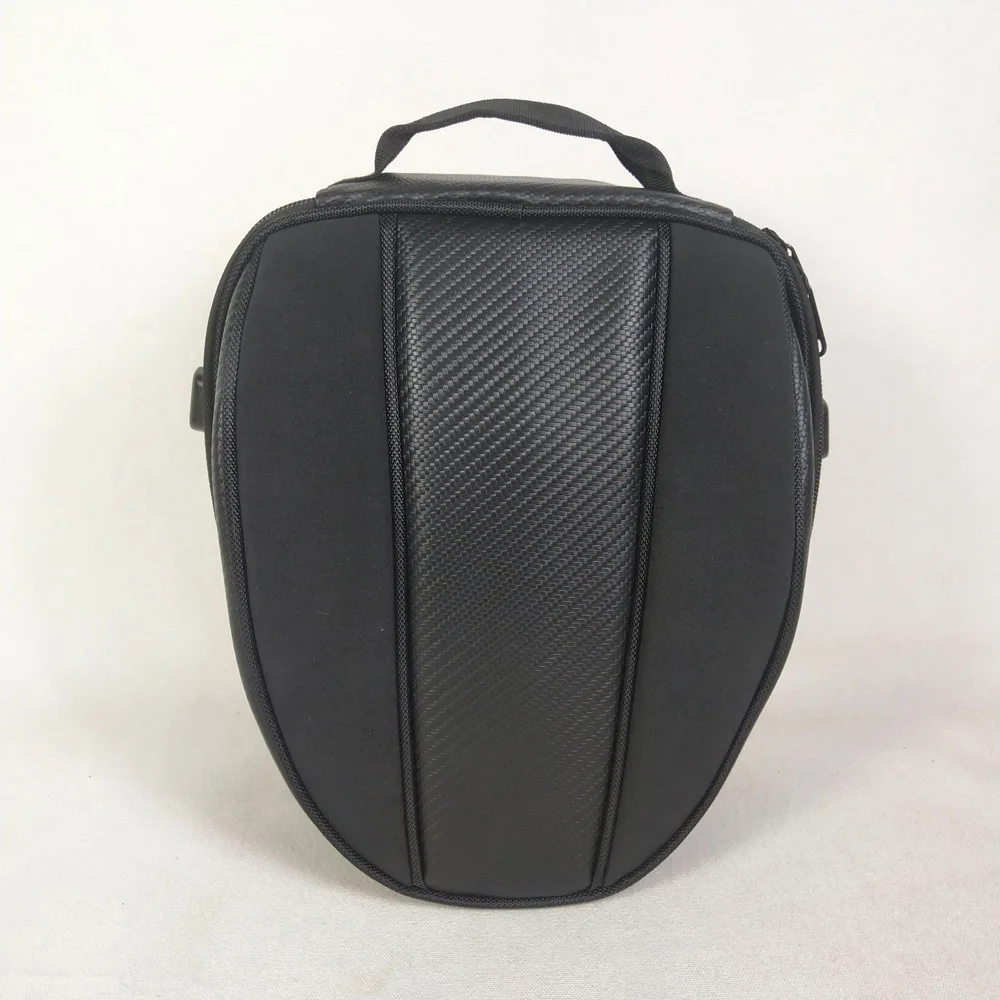 Сумка на заднее сиденье мотоцикла черная ткань Оксфорд 30x24x8-15CM 1 шт