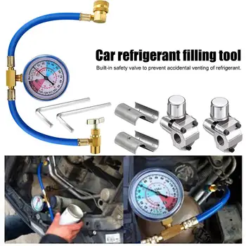 

2020 New 3x BPV31 Bullet Piercing Tap Valve Kit U-type Charging Hose Refrigerant Can Tank For R134A