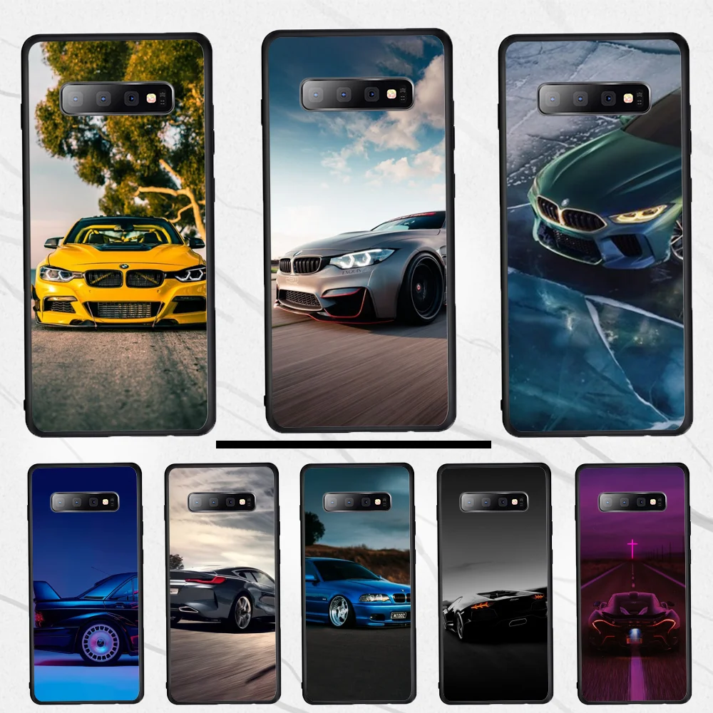 Для Samsung S7 Горячая роскошь BMW черный ТПУ мягкий резиновый чехол для телефона S10 S10e 9