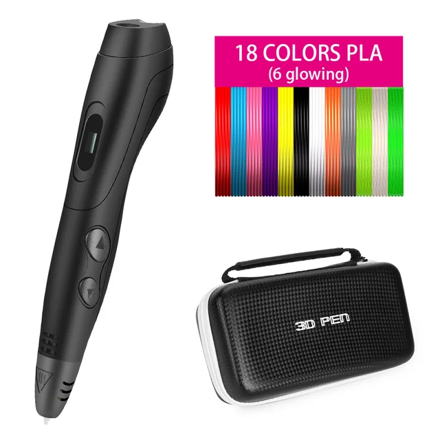 SMAFFOX 3D Pen SMA-1plus With 24 Colors 48 Meter PLA Filament,professional printing pen,6 speed level ,temperature adjustable 1