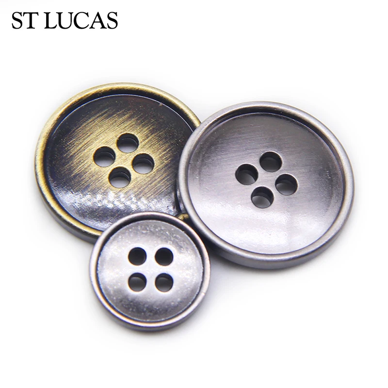 50 piezas 15 mm Dorado rosenice botones automáticos de metal Fijación botones de coser Fai Da Te 