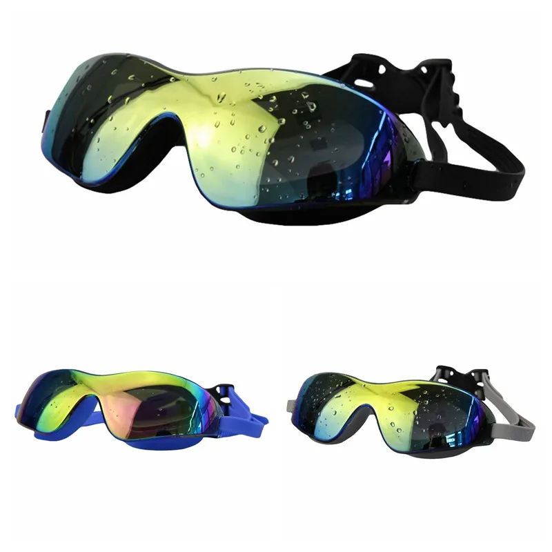 

Waterproof UV Protection Googles Swim Eye wear Anti-fog Swimwear Colorful Swim Big Glasses Swimming Men Women