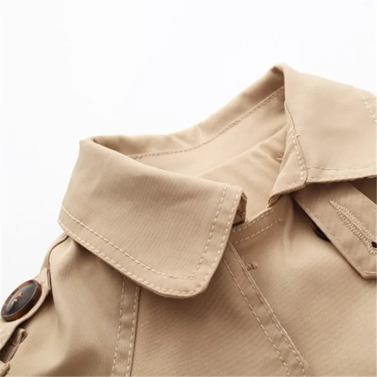 Boy's Casual Trench Coat Spring & Fall Girl's Jacket Medium Length Top Children's British Windbreaker Outerwear X57