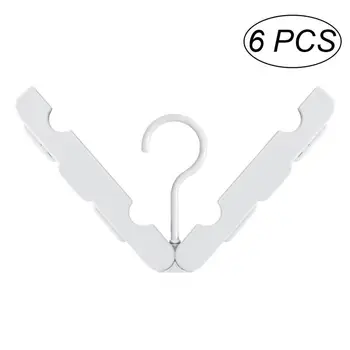 

OUNONA 6pcs Travel Folding Cloth Hanger Portable Clothes Drying Rack Non-slip Travel Clothes Hanger Drying Rack