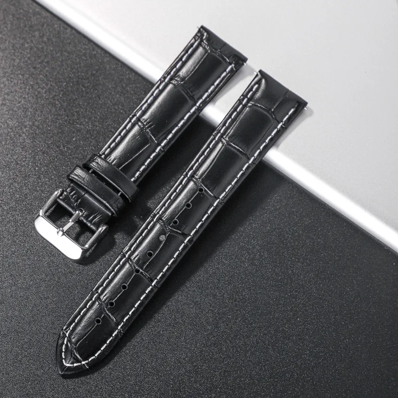 18mm Nero W R Cinturino Per Orologio In Vera Pelle Di Vitello Da Uomo E Da Donna Cinturino Di Ricambio~p138951054 - Foto 8