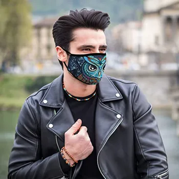 

1PC Adult Fashion Printing Face Masks Washable Reusable Mascarilla Pocket Masks High-quality Dustproof Protection Masque