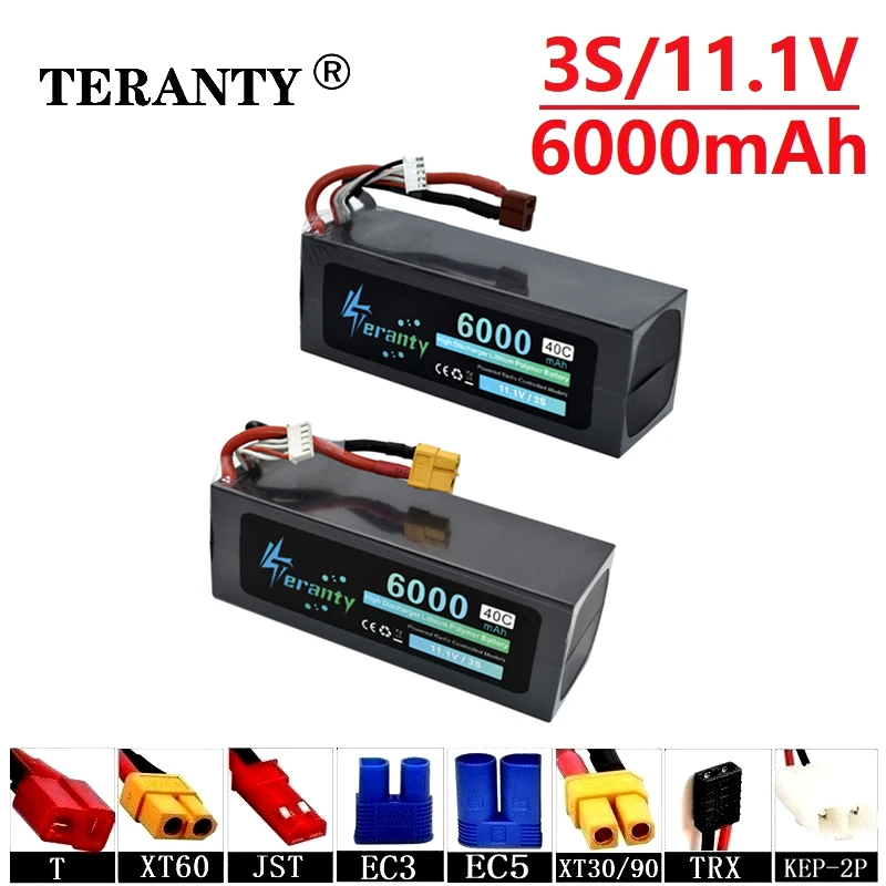 Teranty мощность 11 1 В 6000 мАч 40C радиоуправляемые дроны батарея для радиоуправляемой