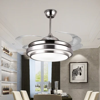 

Modern Simple Ceiling Fans Lights Acrylic Leaf Led Ceiling Fans 110v/220v 36/42 Inch for Factory Office Livingroom