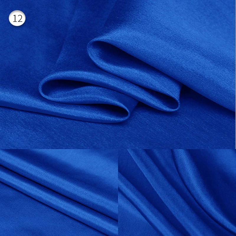 Натуральный шелк ткань habutai для шелковой подкладки шелк эпонж Habotai использовать шарф 8 momme - Цвет: deep blue