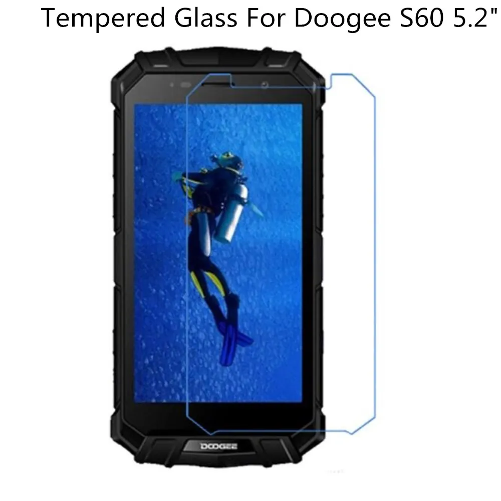 screen protector for doogee s60 5.2&quot 9h 2.5d explosion-proof tempered glass film front lcd 5.2 inch | Мобильные телефоны и