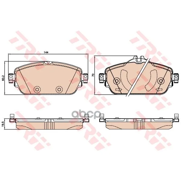 Колодки Тормозные Mercedes W205 14- Передние L=144мм. Trw/Lucas Gdb2070 TRW/Lucas арт. GDB2070