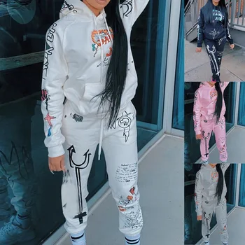 

Women's Tracksuit Hoodies 2 Piece Set Sweatshirt Pants Women Sport Suit Spring And Autumn Sportswears