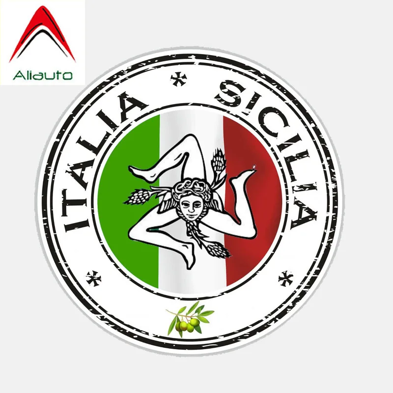 Aliauto индивидуальная Автомобильная наклейка Italia Sicilia ПВХ автомобильная