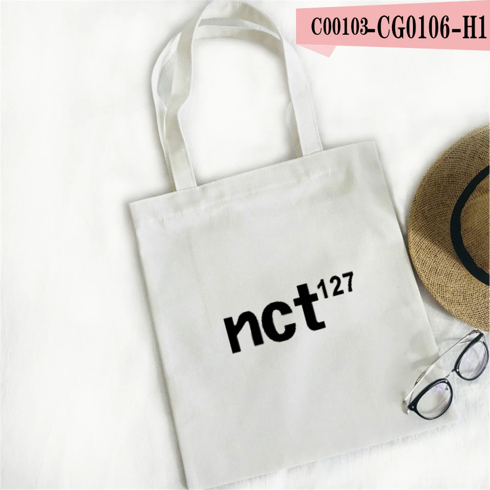NCT 127 сумка через плечо Корейская Kpop аксессуары модная женская сумка через плечо для покупок Высокое качество стильная сумка - Цвет: White