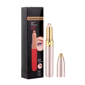 

Gold USB 150MAh Electric Eyebrow Trimmer Pen Hair Remover Eyebrow Razor/Epilator Painless Multifunction Eye Brow Trimmer Face Sh