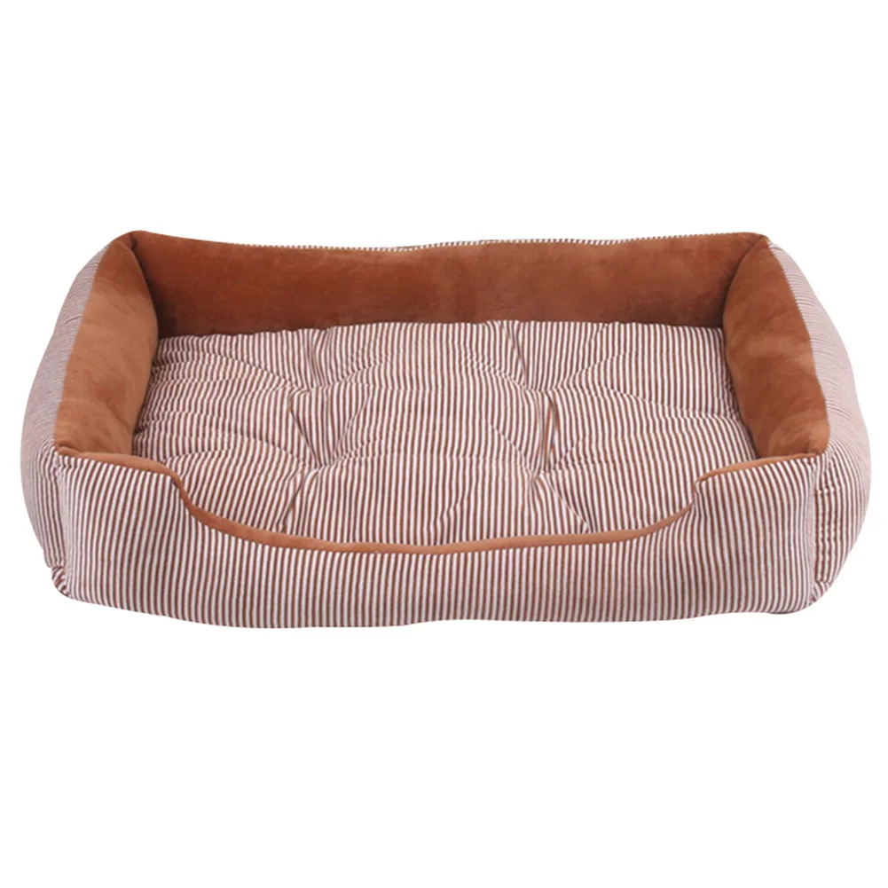 Brown-45cm Квадратная кровать для домашних животных съемный коврик толстый мягкий теплый собака кошка подушка четыре сезона спальный коврик XB 66 - Цвет: Brown-45cm