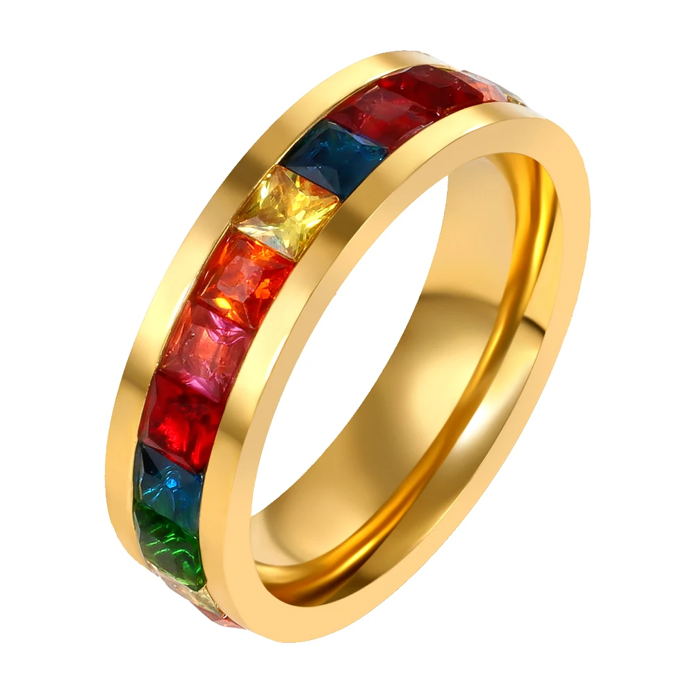 Новое поступление, очаровательные кольца с кристаллами для женщин и девушек, кольца для свадебной вечеринки, Модные Цветные милые кольца из нержавеющей стали